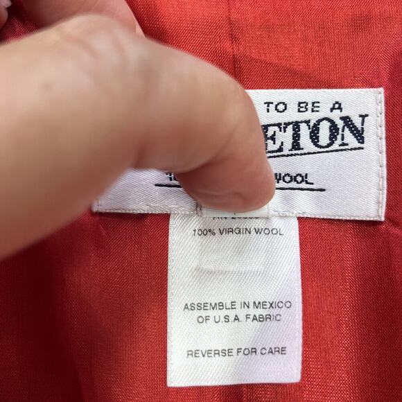 Vintage Pendleton Women’s Size 12P 100% Virgin Wool Red Blazer Career Classic - Picture 6 of 11